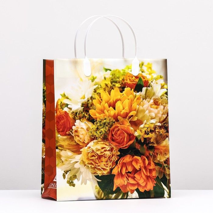 Пакет, "Цветы", мягкий пластик, 26 x 23 см, 110 мкм #1