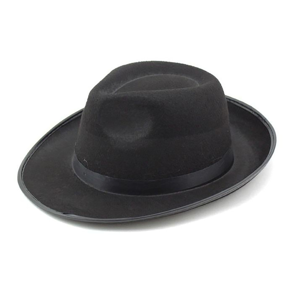 Шляпа "Гангстер" Черная с черной лентой, 1 шт. #1