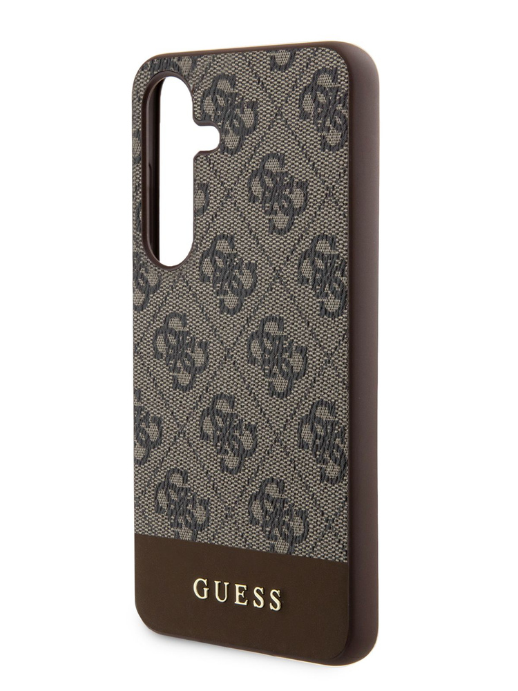 Чехол Guess PU leather на Samsung Galaxy S24 / для Галакси С24 с защитой камеры, со вставкой из экокожи #1