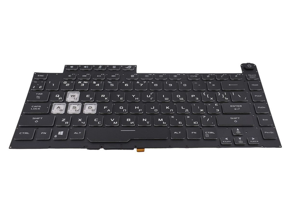 Клавиатура для Asus ROG Strix G15 G512LU-HN095 ноутбука черная с ...