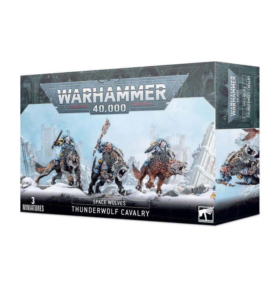 Набор миниатюр для настольной игры Warhammer 40000 - Space Wolves Thunderwolf Cavalry  #1