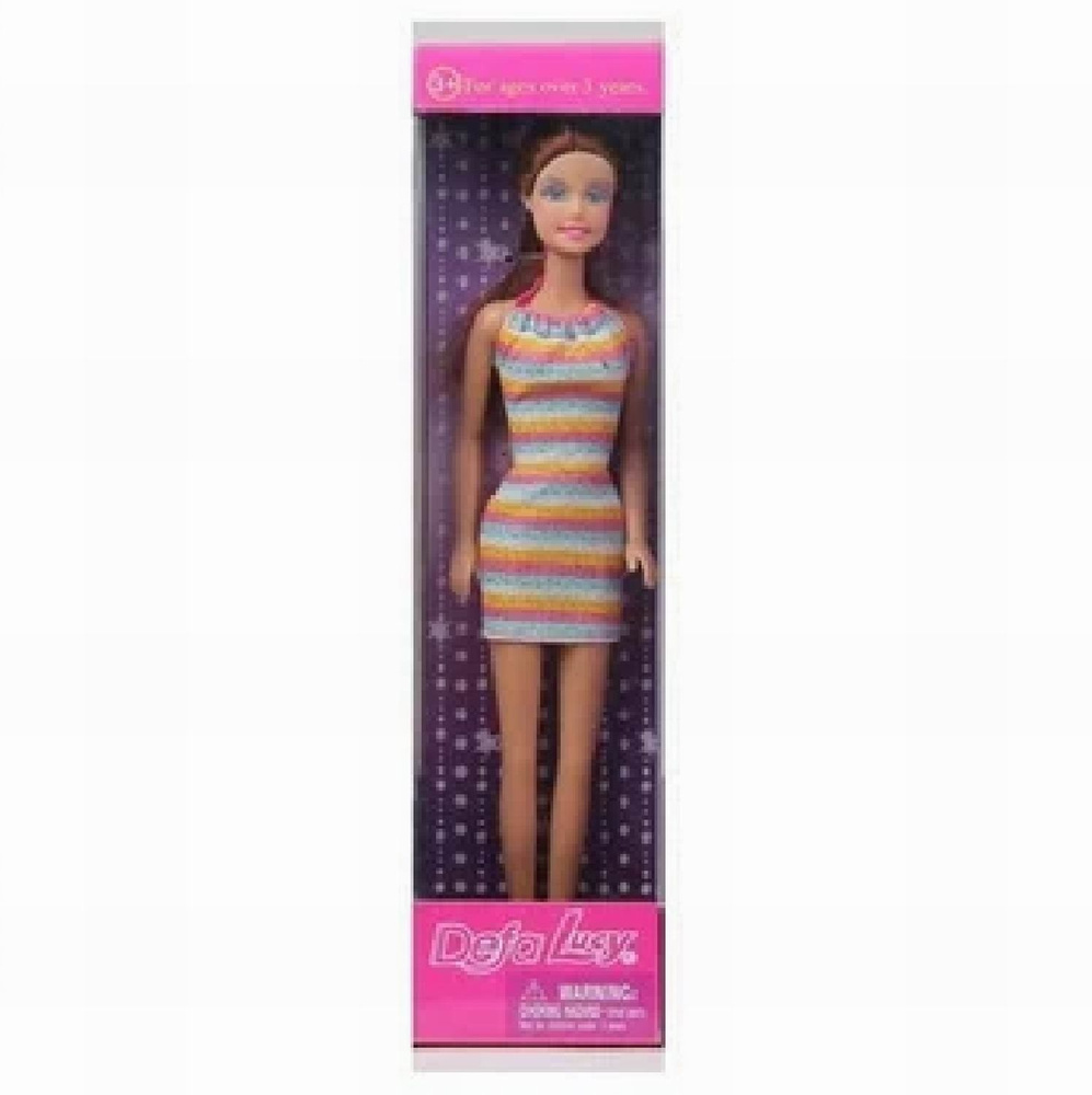 Кукла Defa Lucy Современная девушка в разноцветном полосатом платье 29см  #1