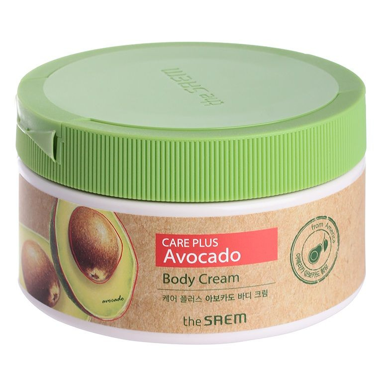 Питательный крем для тела с экстрактом авокадо The Saem Care Plus Avocado, 300 мл.  #1
