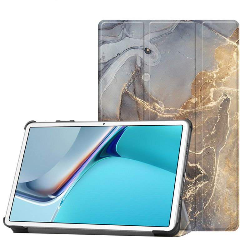 Умный чехол для Samsung Galaxy Tab A9+ 11"/ SM-X210, X215, X216B, коричневый мрамор  #1