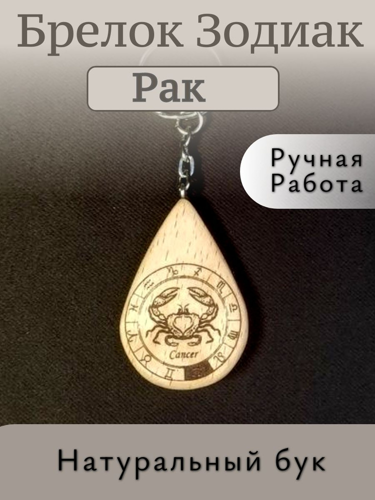 Брелок знак зодиака рак ручной работы #1