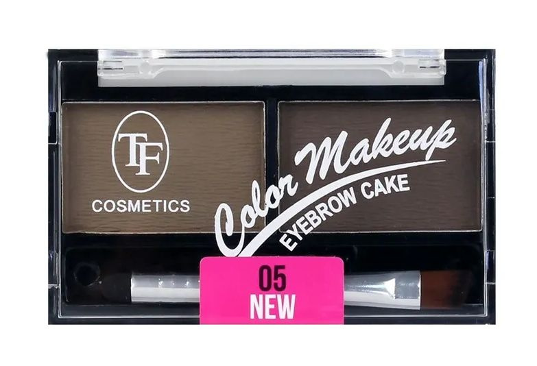 TF cosmetics Тени для бровей Color Makeup Eyebrow Cake, тон 05 Серо-коричневая гамма, 1 шт./  #1