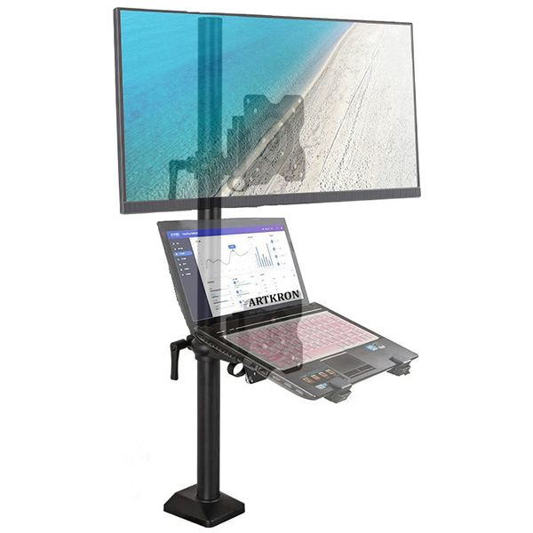 Настольный кронштейн для ноутбука и монитора ARTKRON Shelf-5/ кронштейн для монитора и планшета / фиксация-струбцина #1