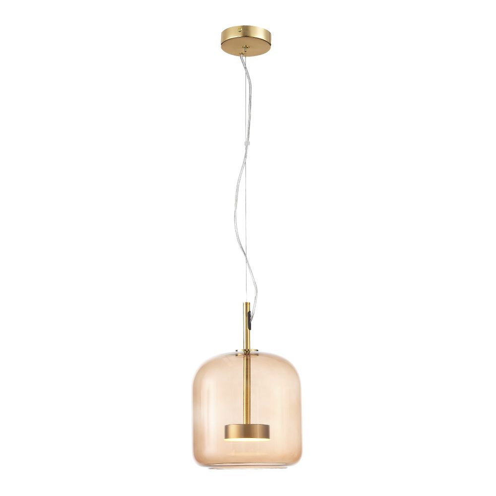 Светильник подвесной светодиодный ST LUCE цвет коричневый коллекция PALOCHINO в стиле Modern цоколь LED #1