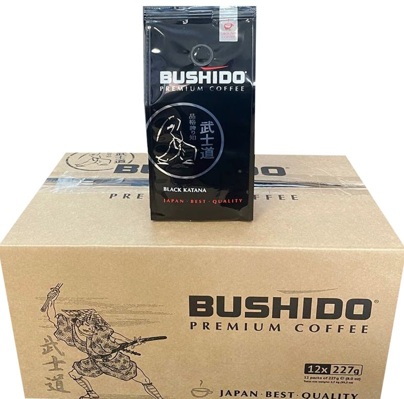 Бушидо Блэк Катана молотый 227г Bushido Black Katana - 12 штук #1