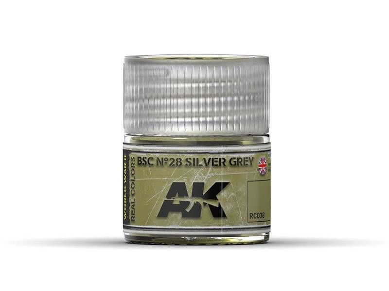 Акриловая лаковая краска AK Interactive Real Colors. BSC N 28 Silver Grey. 10 мл  #1