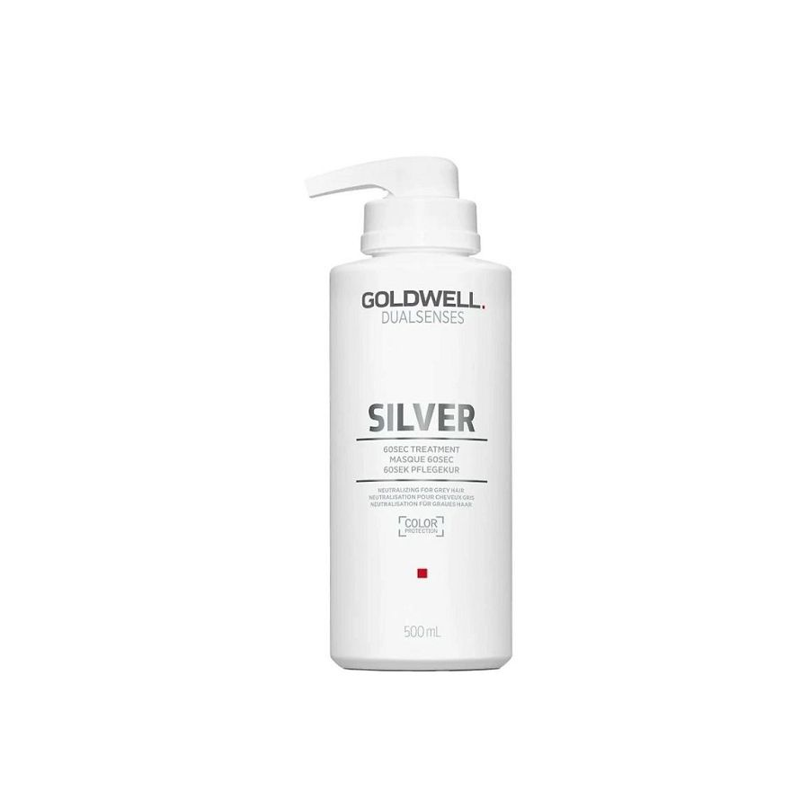 Goldwell Dualsenses Silver 60Sec Treatment - Корректирующая маска для седых и светлых волос 500 мл  #1