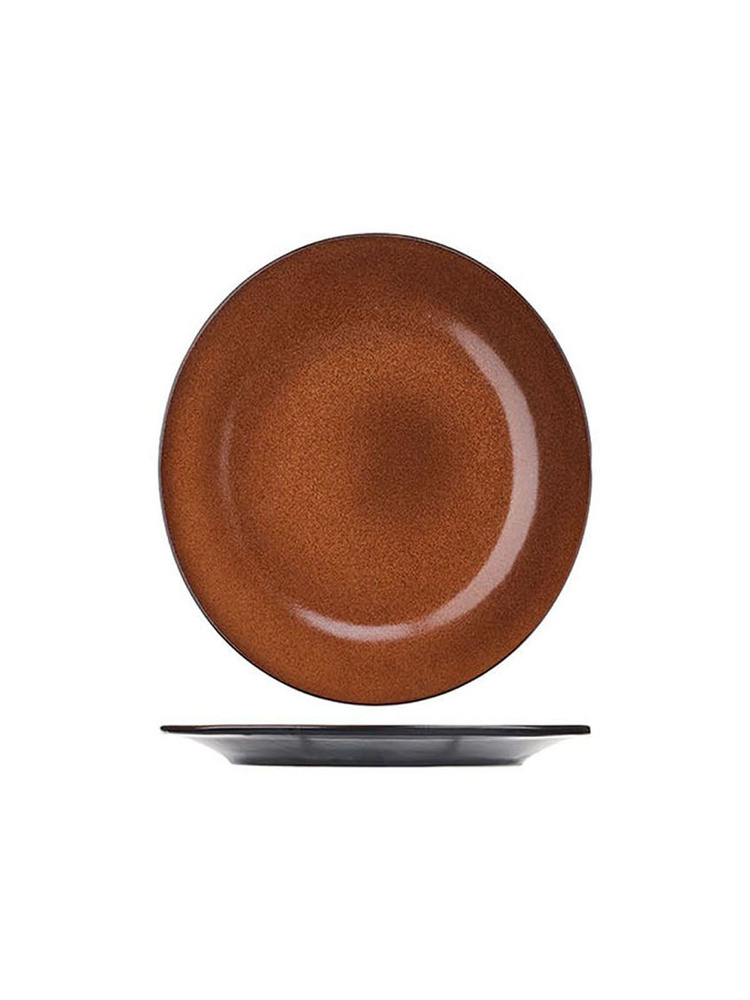 Борисовская керамика Набор тарелок Млечный путь терракот, 4 шт, Фарфор, диаметр 26 см  #1