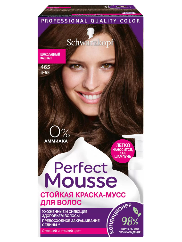 Краска для волос Perfect Mousse (Перфект Мусс) 465 Шоколадный каштан  #1