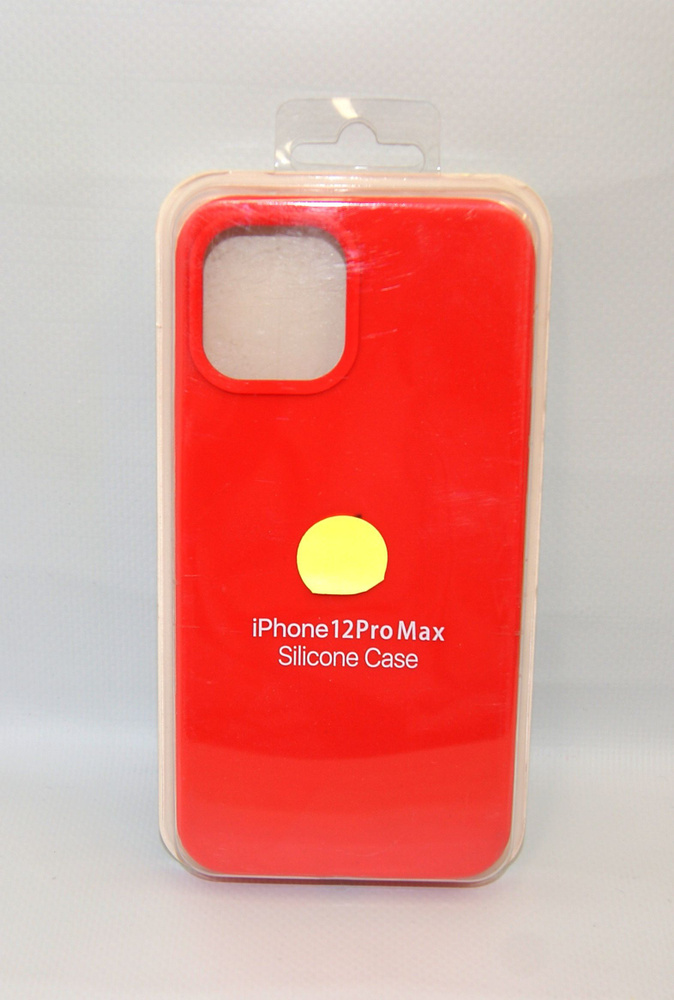 Силиконовый чехол на iPhone 12pro max Красный #1