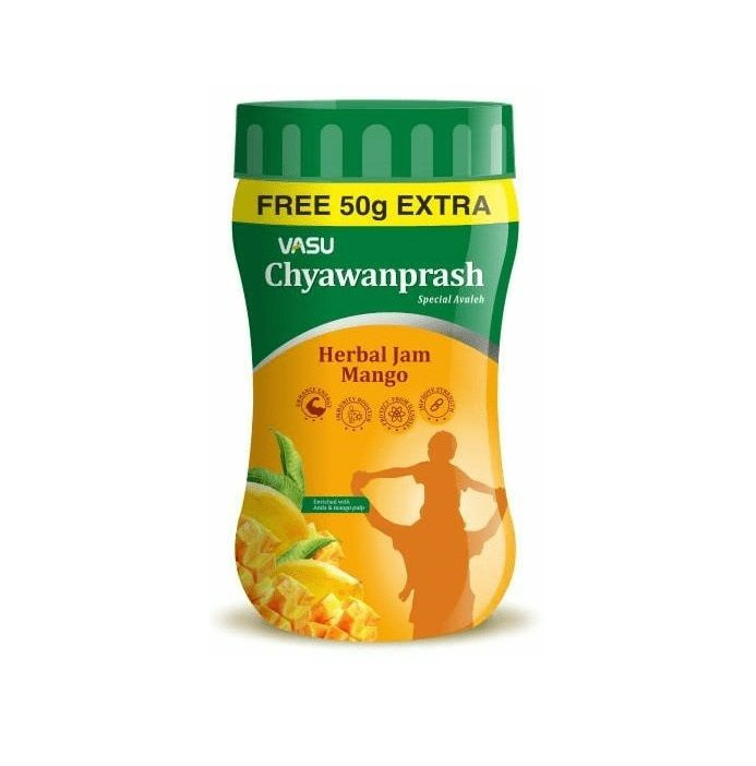 VASU Чаванпраш (джем) со вкусом МАНГО / CHYAWANPRASH MANGO FLAVOR 500 + 50 г в подарок  #1