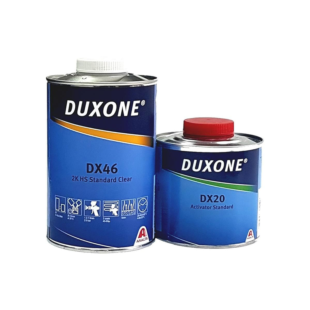 Автомобильный акриловый лак Duxone DX46 2К HS Standart Clear 1 л. с активатором 0,5 л.  #1