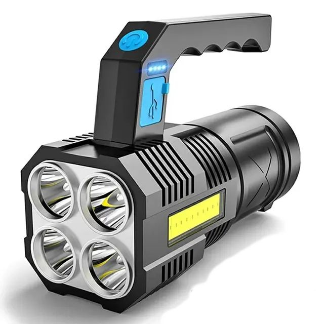 Мощный светодиодный фонарь с зарядкой от USB / фонарь со встроенным аккумулятором / 4 режима  #1