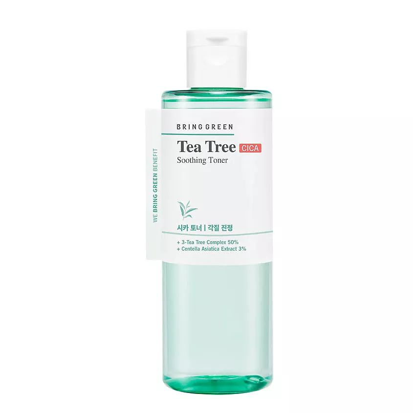 BRING GREEN Тонер для лица успокаивающий с чайным деревом и центеллой азиатской Tea Tree Cica Soothing #1