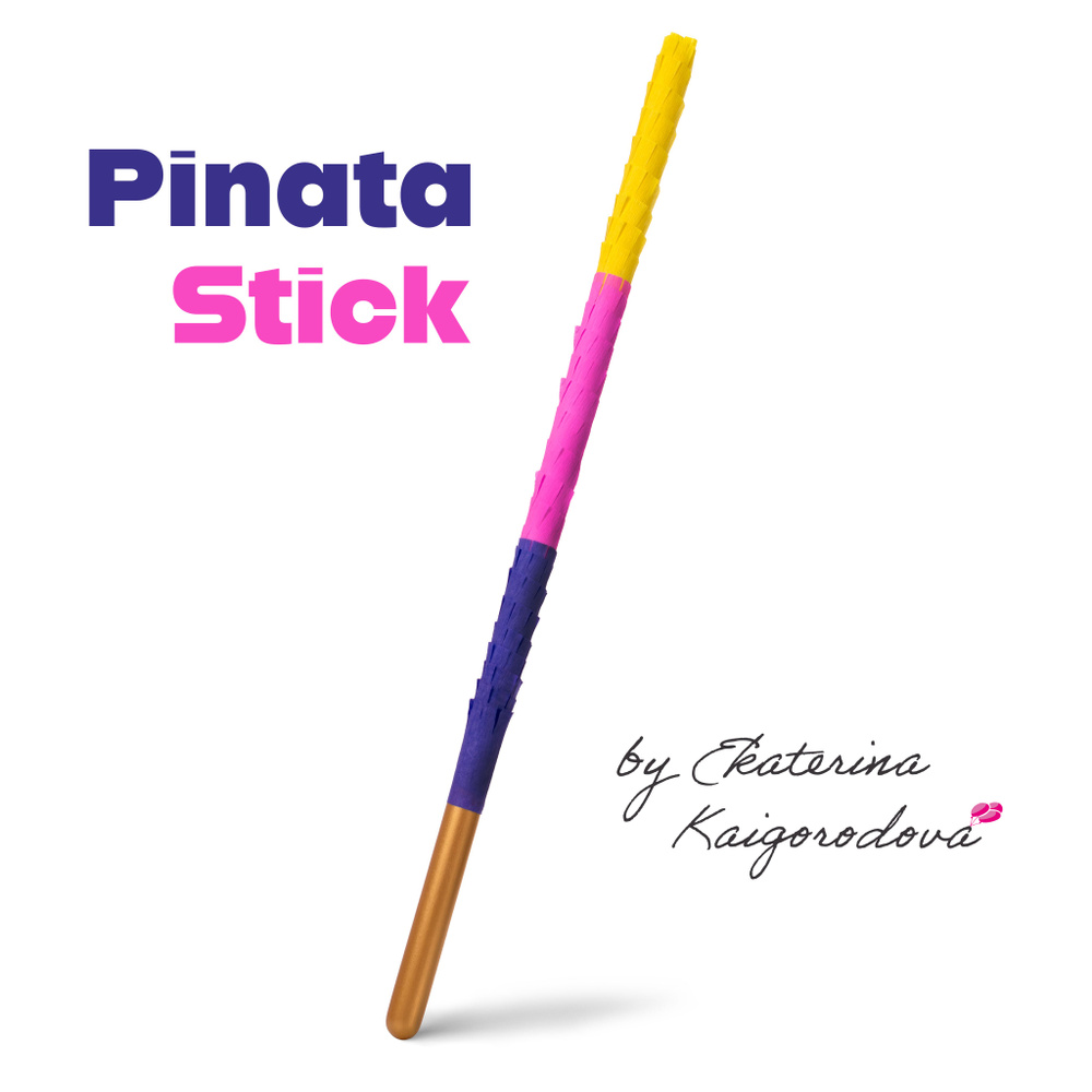 Бита для пиньяты, 60 см / Pinata stick by Ekaterina Kaigorodova / Палка для пиньяты от Екатерины Кайгородовой #1