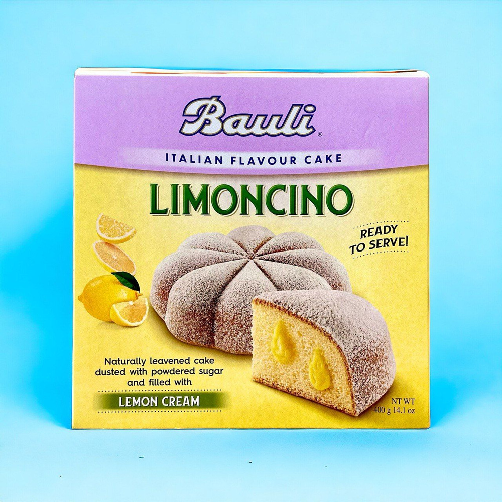 Кекс (кулич) с кремовой лимонной начинкой "Bauli" Limoncino, 400г, Италия  #1