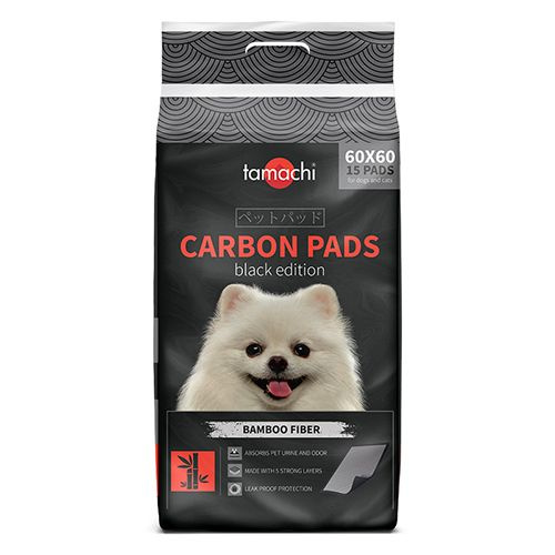 Tamachi Carbon Pads / Подстилки пеленки Тамачи для животных Черные с угольным волокном, 60х60см 15шт #1