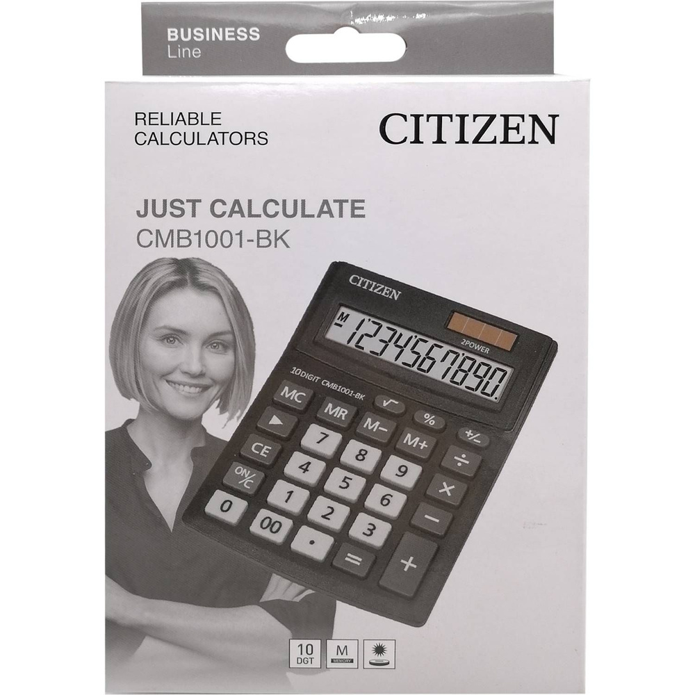 Калькулятор настольный 10 разрядов Business Line Citizen CMB1001-BK. #1