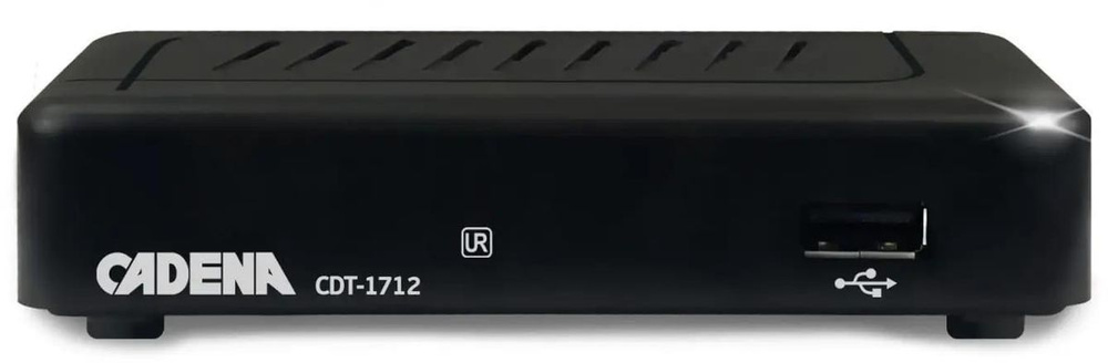 Ресивер DVB-T2 Cadena CDT-1712 (TC), черный #1