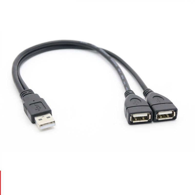 Разветвитель концентратор USB хаб (HUB) на 2 порта USB 2.0 (один порт только для зарядки) длина 30см #1