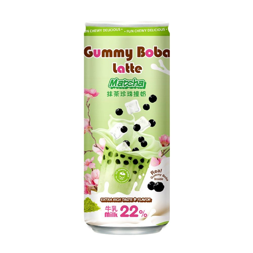Напиток Os Bubble Gummy Boba Latte Matcha 0,47л ж/б Тайвань #1