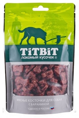 Лакомство для собак всех пород TiTBiT 145 г, мясные косточки с бараниной  #1