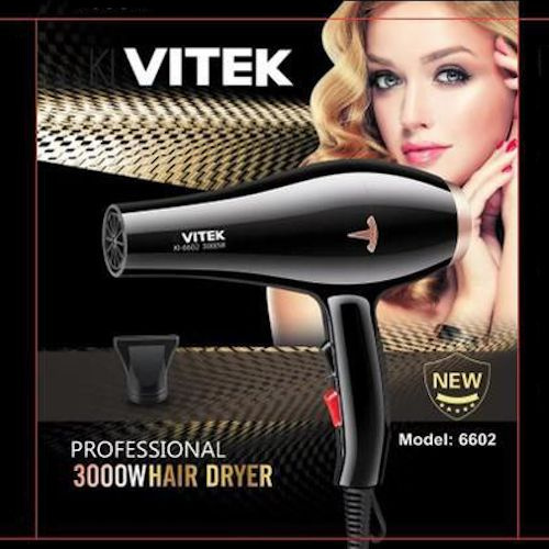 VITEK Фен для волос VT-6603 3000 Вт, скоростей 2, кол-во насадок 1, черный  #1