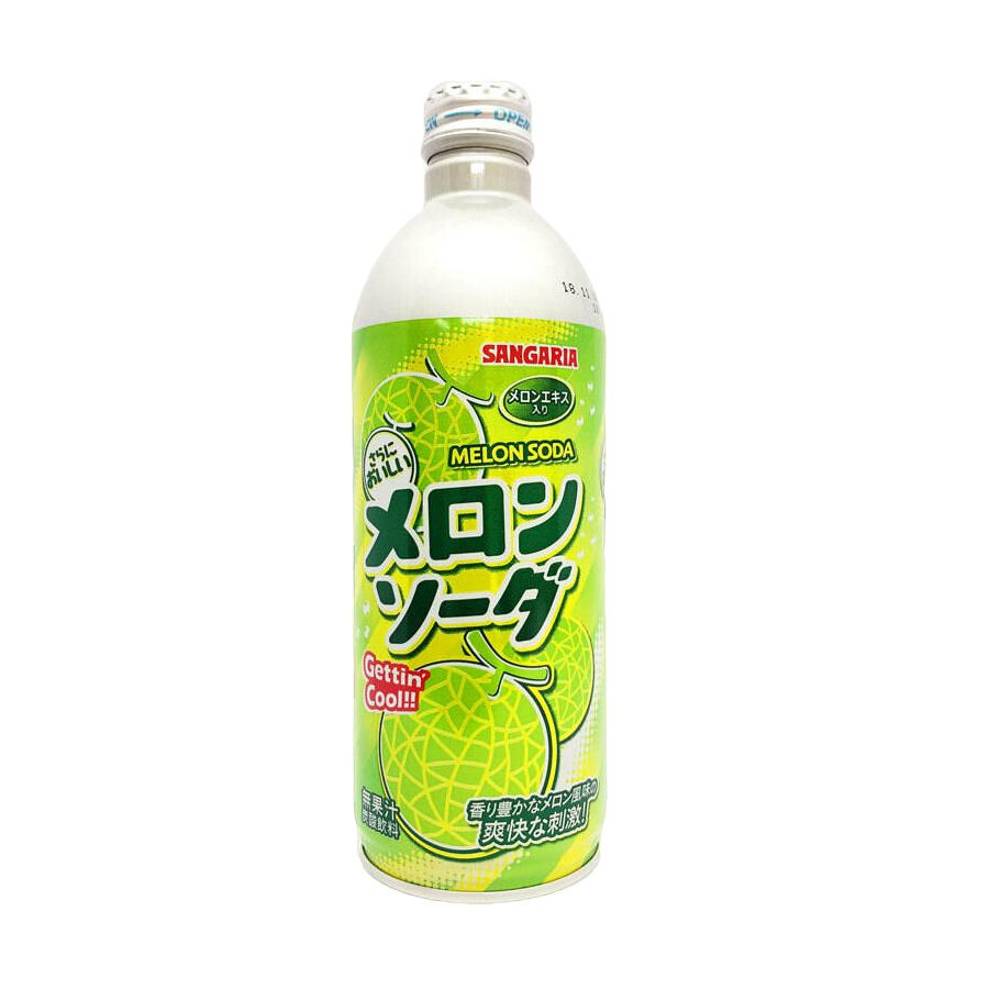 Напиток газированный Сангария со вкусом дыни, 500 мл, ж/б, Япония  #1