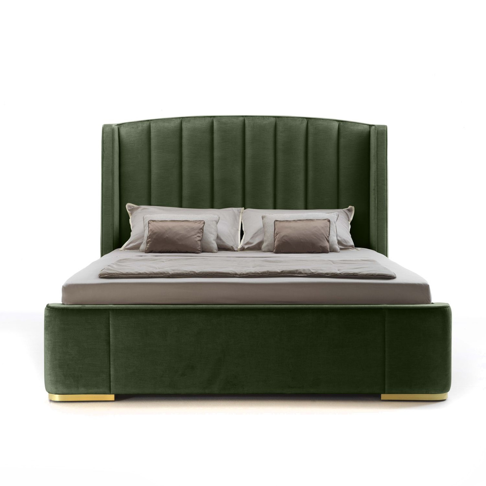 Двуспальная кровать Madison 160х200, высота изголовья 150 см, с подъемным механизмом и ящиком для белья, #1