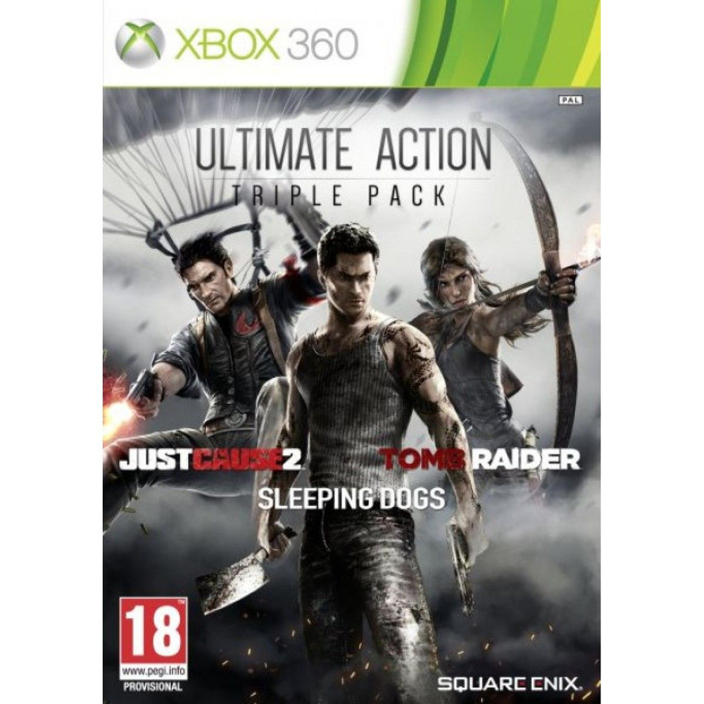 Ultimate Action Triple Pack (Just Cause 2, Sleeping Dogs, Tomb Raider) (Xbox 360) #1