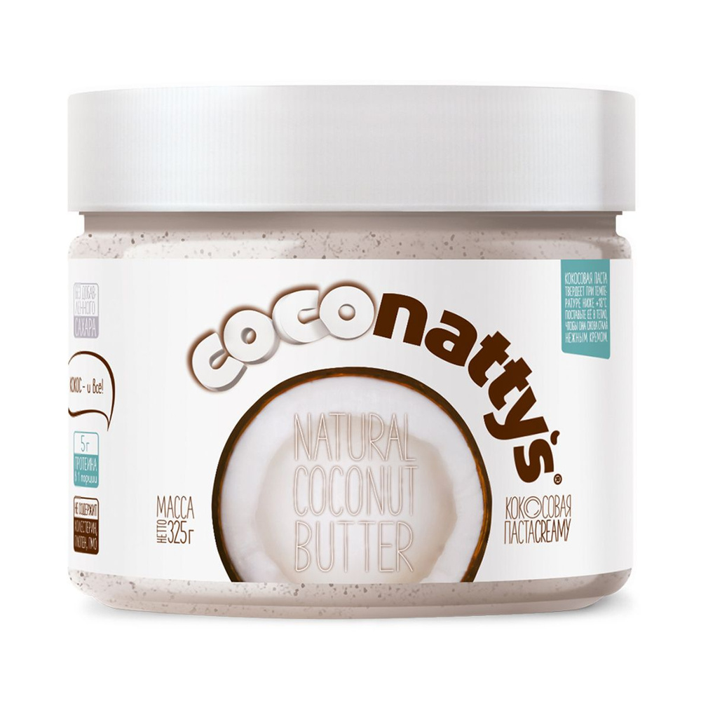 Кокосовая паста без добавок Nattys NATURAL, 325 г #1