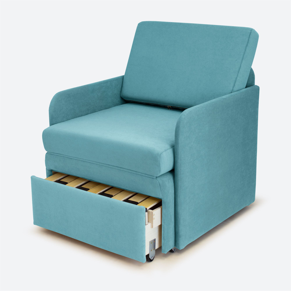 Кресло-кровать Студия-Ф Миник 3в1: кресло, кровать, кушетка. 71х87х74 см, с ящиком, с подлокотниками, #1