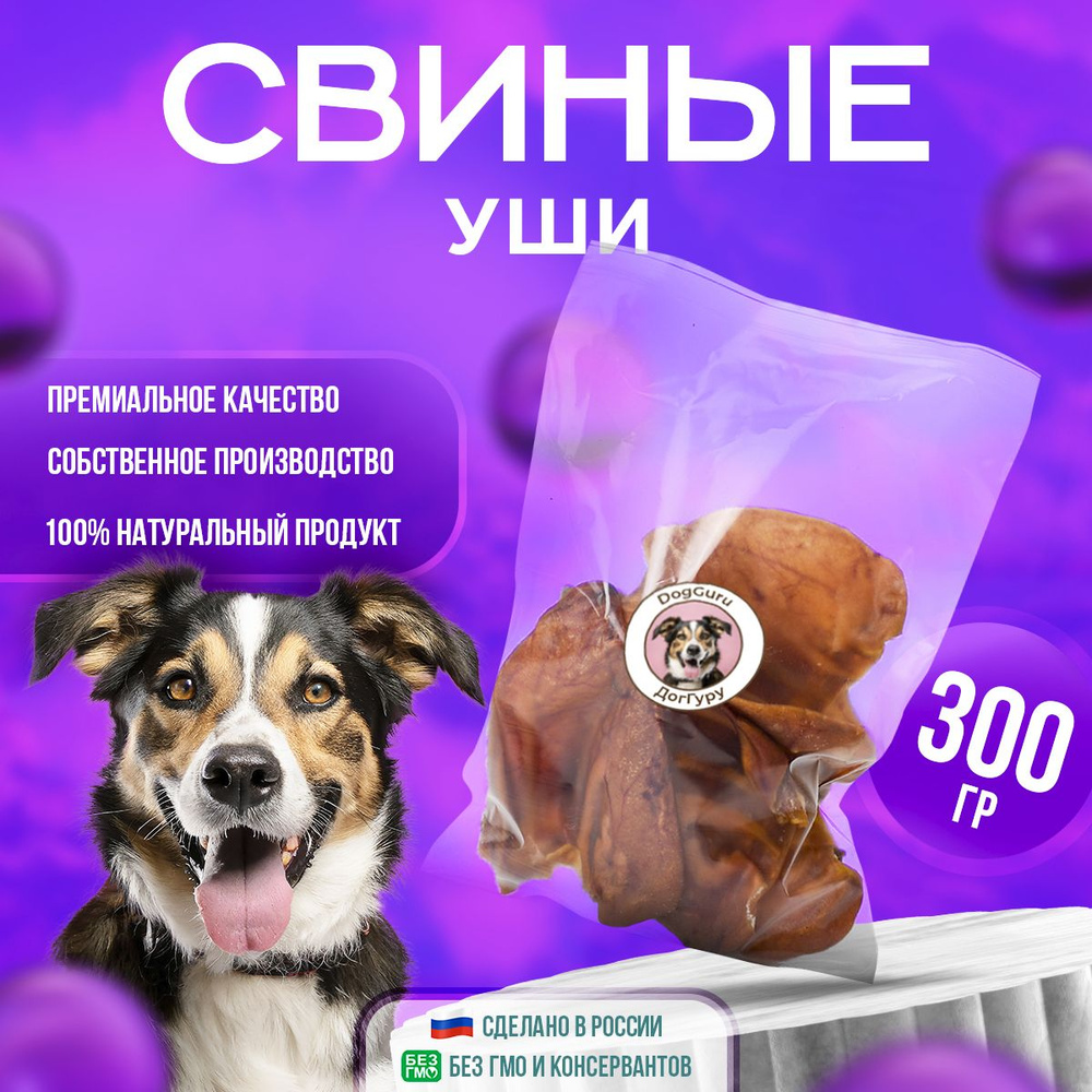 Свиные уши 300 грамм Лакомства для собак #1