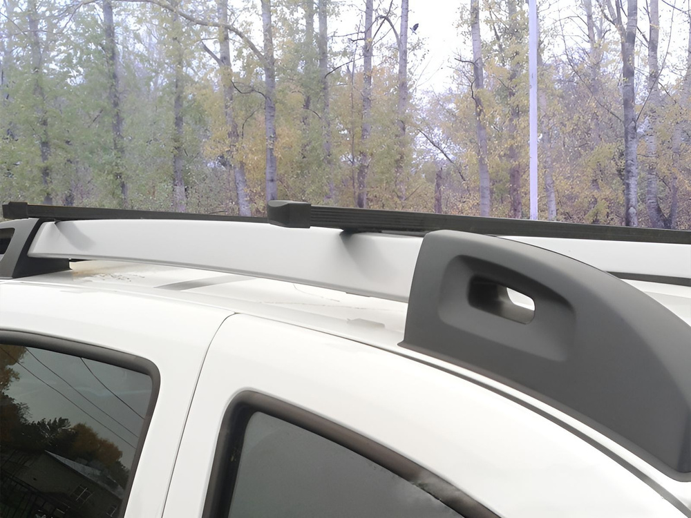 Багажник на крышу Renault Duster 2 (2015- ), Vamer, стальные прямоугольные дуги на рейлинги 120см  #1