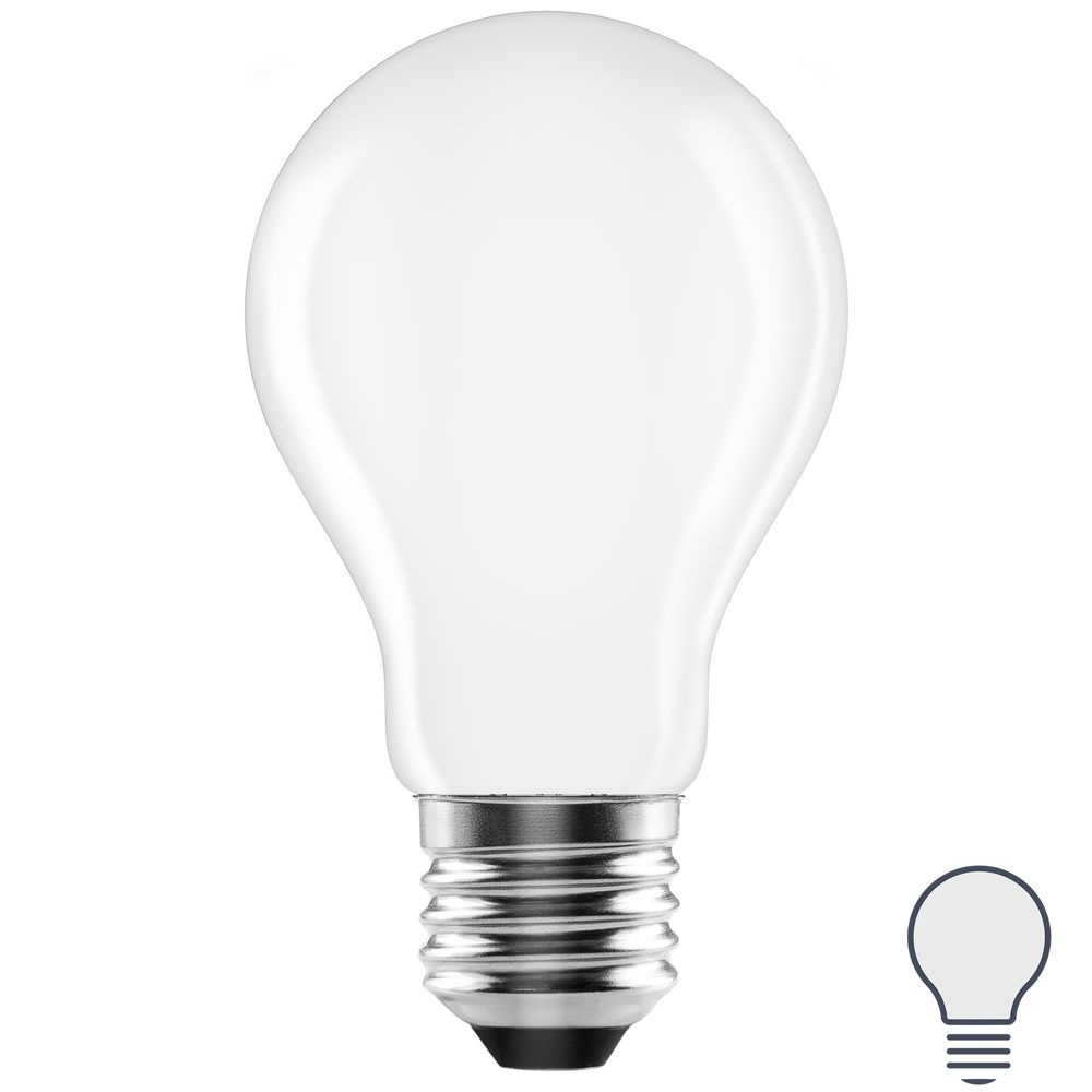 Лампа светодиодная Lexman E27 220-240 В 6 Вт груша матовая 750 лм нейтральный белый свет  #1