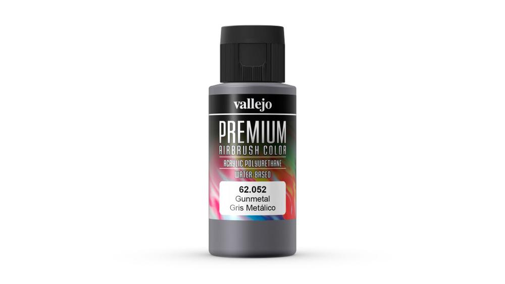 Краска для аэрографа Vallejo Premium/ темно-серый (пушечный) металлик (арт.62052)  #1