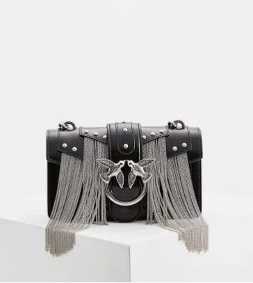 Сумка pinko mini love bag metal fringes #1
