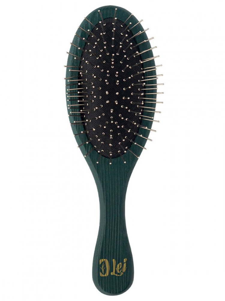 Lei Расческа для волос массажная деревянная с металлическими зубчиками Хвойный лес 22см  #1