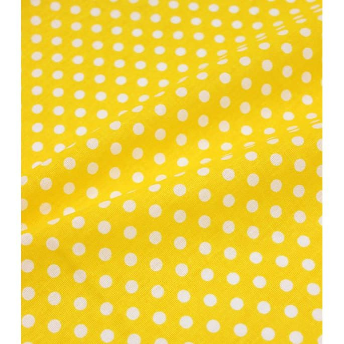 Ткань для шитья(1 м) Бязь "Горох на желтом", ш.1.5м. хлопок-100%, 120гр/м.кв  #1