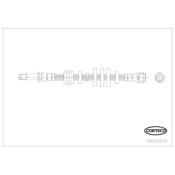 Шланг тормозной для автомобиля Audi, CORTECO 19036610 #1