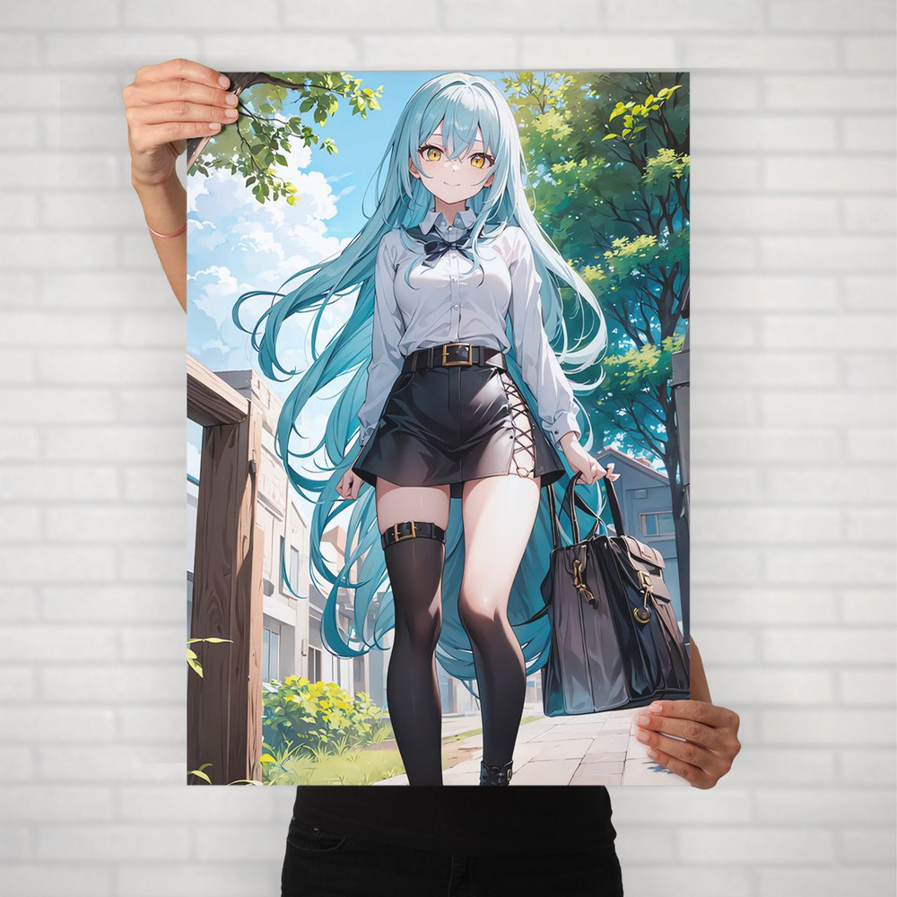 Плакат на стену для интерьера О моём перерождении в слизь (Tensei Slime - Римуру Тэмпест 3) - Постер #1
