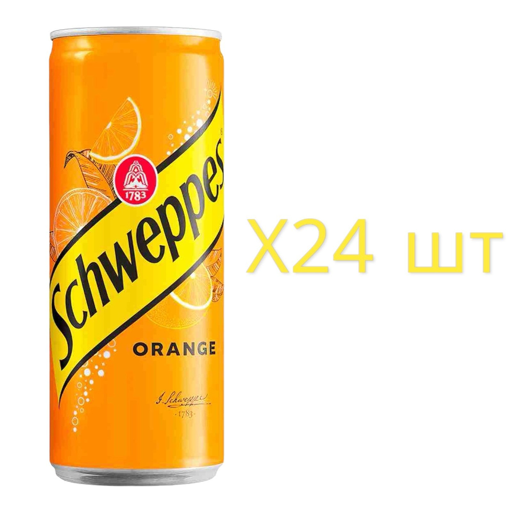 Газированный напиток Швепс Апельсин (Schweppes Orange), 330 мл * 24 шт, Польша  #1