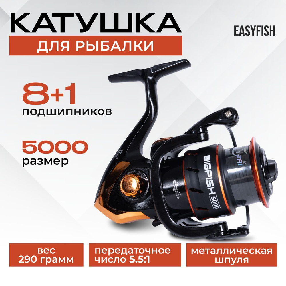 Катушка фидерная 5000 безынерционная для рыбалки на удочку  #1