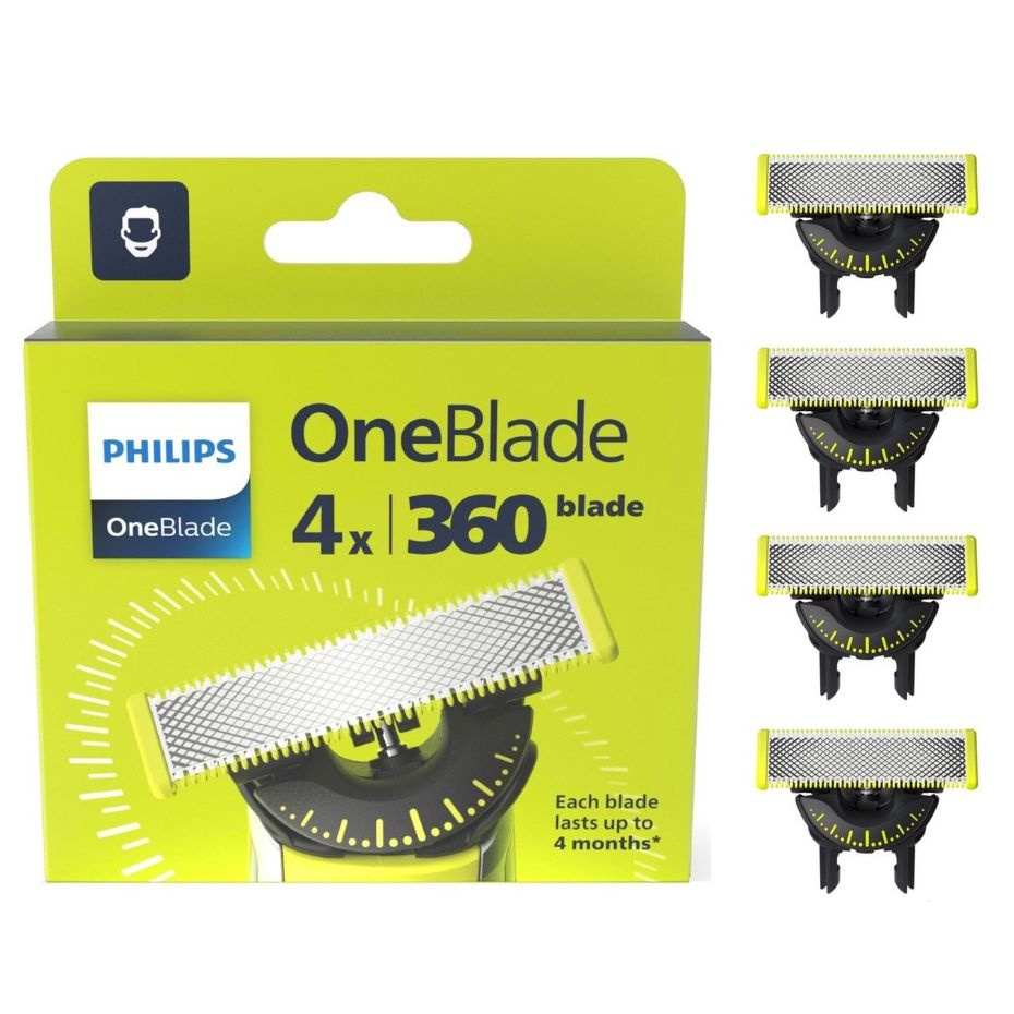 Лезвия сменные Philips QP440/50 для бритвы OneBlade, 4 шт. #1