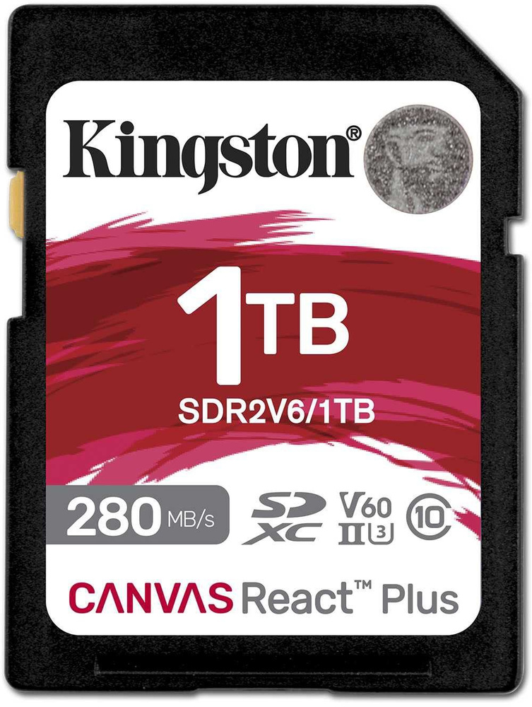 Карта памяти 1Tb SD Kingston Canvas React Plus (SDR2V6/1TB), SDR2V6/1TB #1