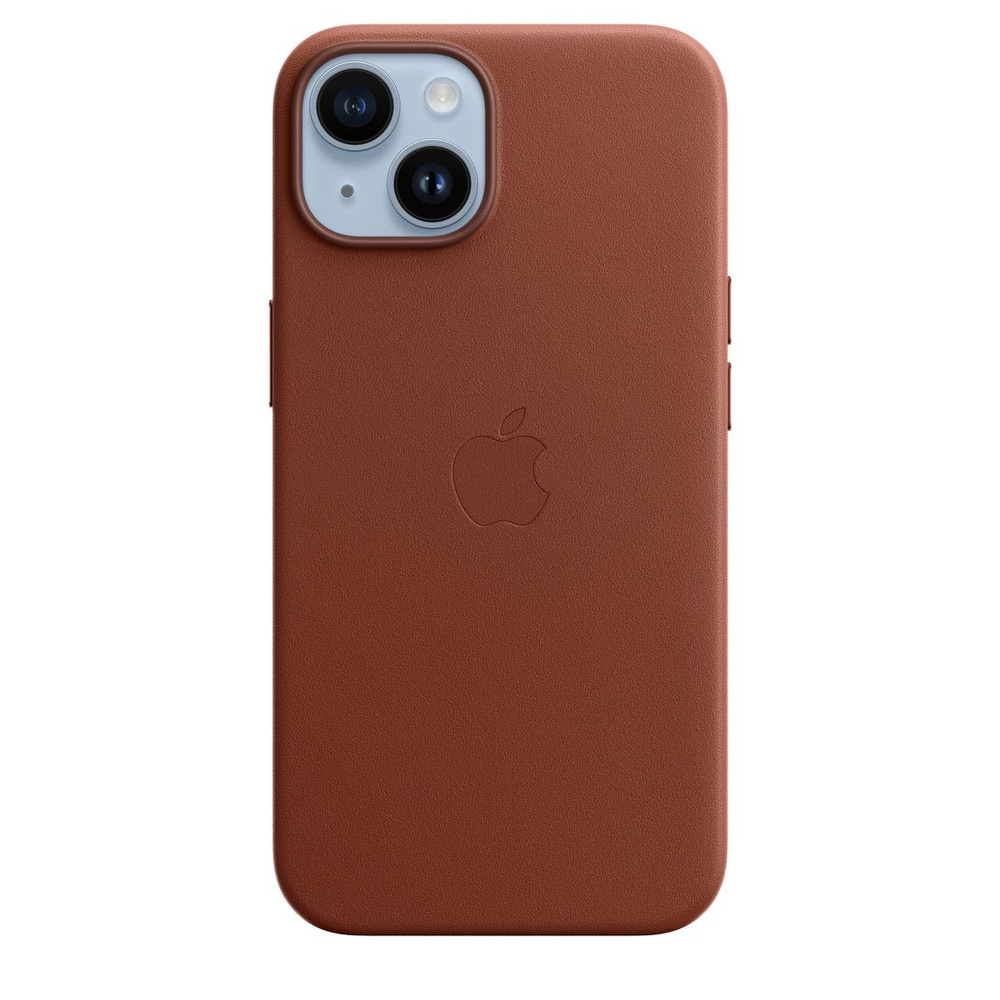 Панель-накладка Apple Leather Case with MagSafe Brown для 15 (с логотипом)  #1